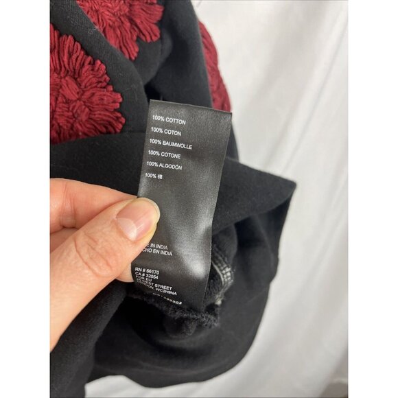 Anthropologie Maeve Embroidered Floral Cotton Sweatshirt Womens Sizes S - Picture 5 of 9